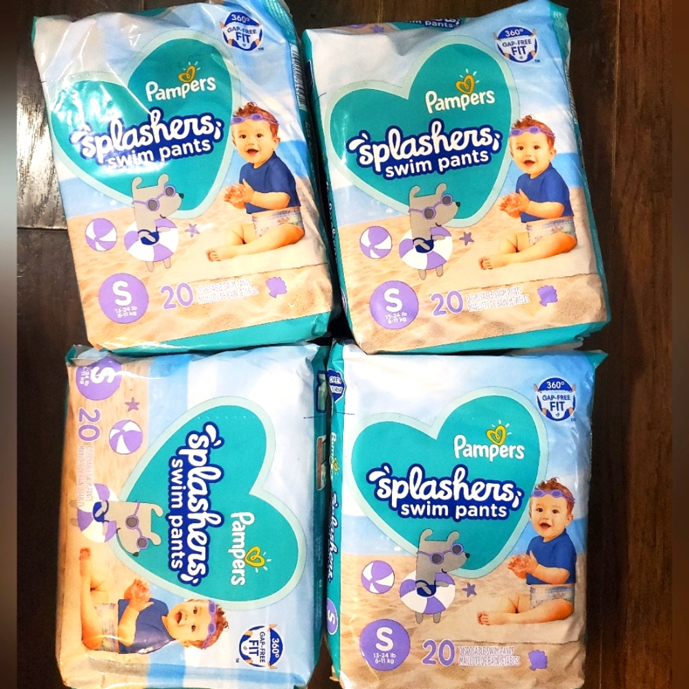 Splashers Swim Diapers Pants Pampers Small Baby Toddler 13-24 lbs Pull-ups